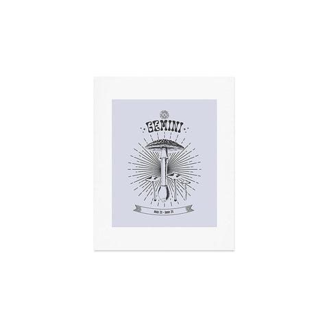 Emanuela Carratoni Mushrooms Zodiac Gemini Art Print