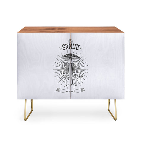 Emanuela Carratoni Mushrooms Zodiac Gemini Credenza