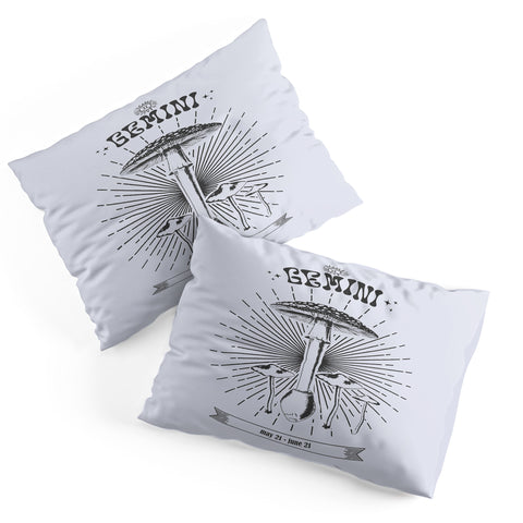 Emanuela Carratoni Mushrooms Zodiac Gemini Pillow Shams