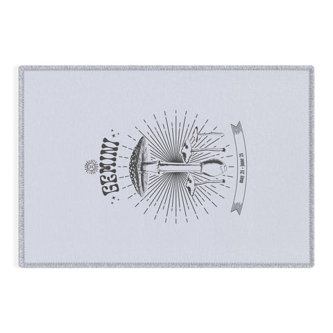 Emanuela Carratoni Mushrooms Zodiac Gemini Outdoor Rug