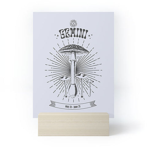 Emanuela Carratoni Mushrooms Zodiac Gemini Mini Art Print