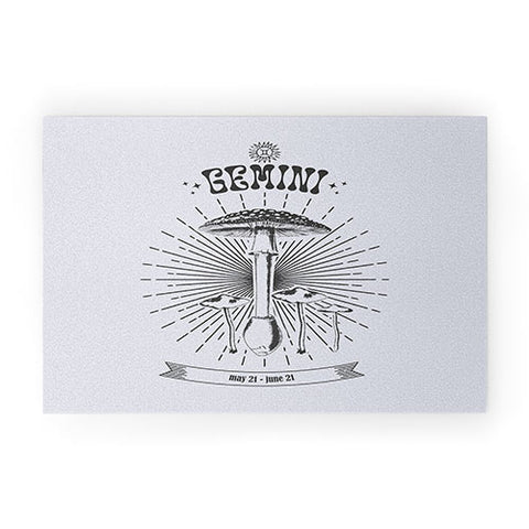 Emanuela Carratoni Mushrooms Zodiac Gemini Welcome Mat
