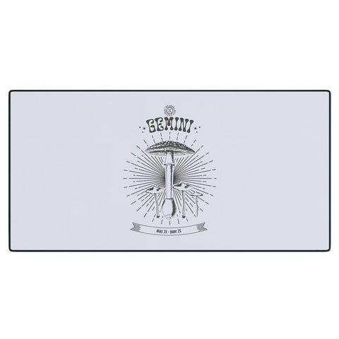 Emanuela Carratoni Mushrooms Zodiac Gemini Desk Mat