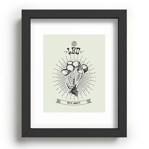 Emanuela Carratoni Mushrooms Zodiac Leo Recessed Framing Rectangle