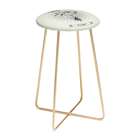 Emanuela Carratoni Mushrooms Zodiac Leo Counter Stool