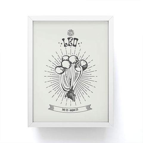 Emanuela Carratoni Mushrooms Zodiac Leo Framed Mini Art Print