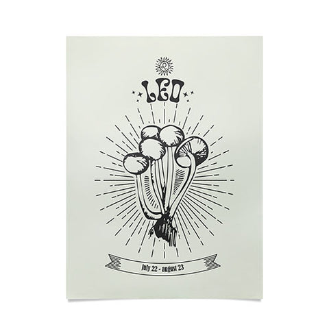 Emanuela Carratoni Mushrooms Zodiac Leo Poster