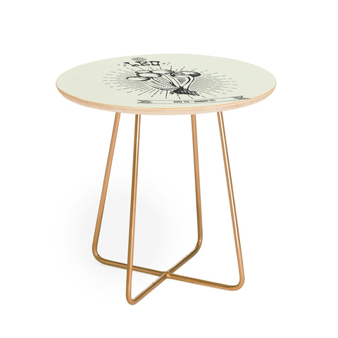 Emanuela Carratoni Mushrooms Zodiac Leo Round Side Table