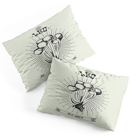Emanuela Carratoni Mushrooms Zodiac Leo Pillow Shams