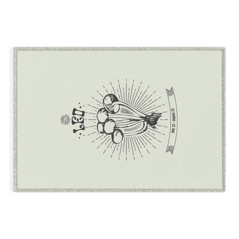Emanuela Carratoni Mushrooms Zodiac Leo Outdoor Rug