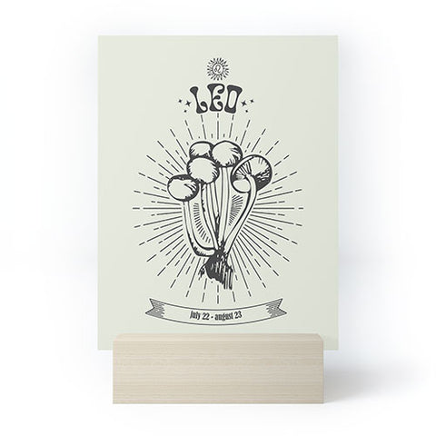 Emanuela Carratoni Mushrooms Zodiac Leo Mini Art Print