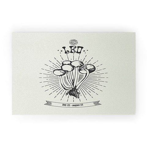 Emanuela Carratoni Mushrooms Zodiac Leo Welcome Mat