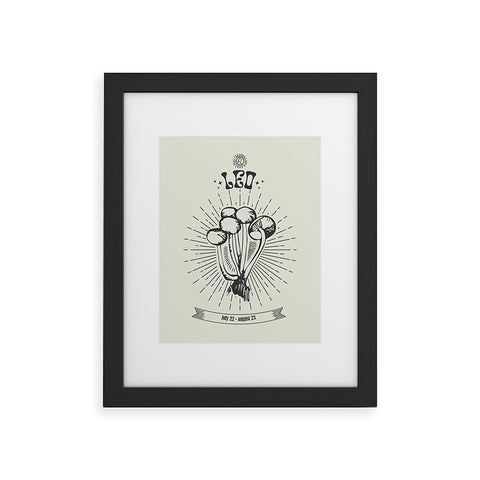 Emanuela Carratoni Mushrooms Zodiac Leo Framed Art Print