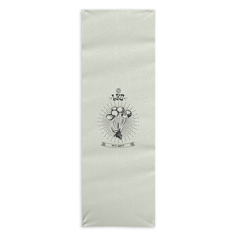Emanuela Carratoni Mushrooms Zodiac Leo Yoga Towel