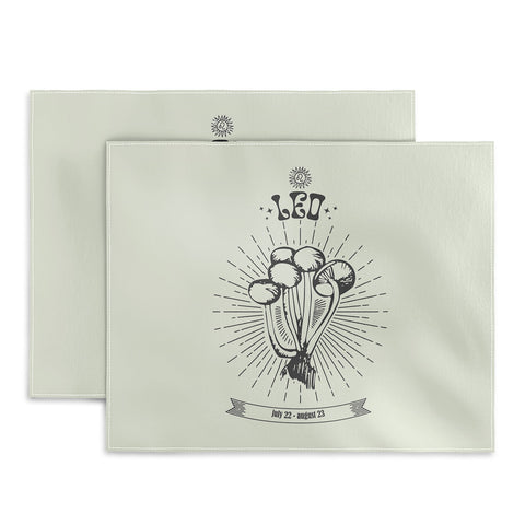 Emanuela Carratoni Mushrooms Zodiac Leo Placemat