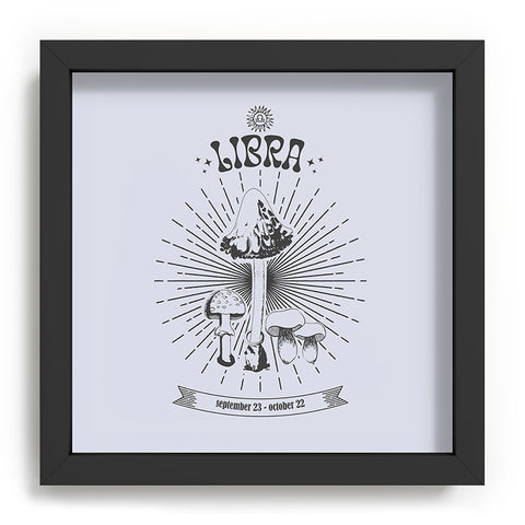 Emanuela Carratoni Mushrooms Zodiac Libra Recessed Framing Square