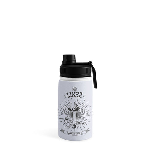Emanuela Carratoni Mushrooms Zodiac Libra Water Bottle