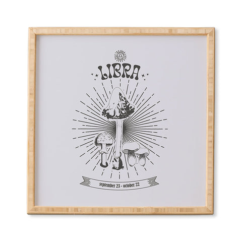 Emanuela Carratoni Mushrooms Zodiac Libra Framed Wall Art