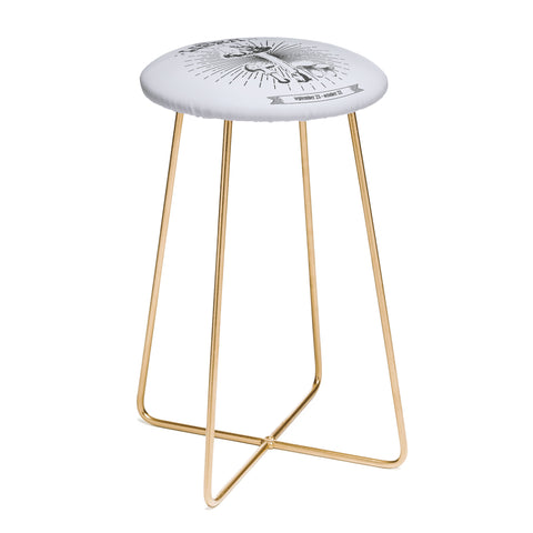 Emanuela Carratoni Mushrooms Zodiac Libra Counter Stool