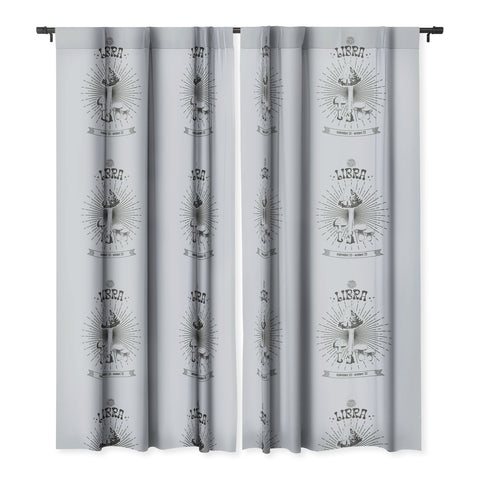 Emanuela Carratoni Mushrooms Zodiac Libra Blackout Window Curtain