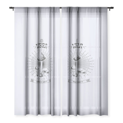 Emanuela Carratoni Mushrooms Zodiac Libra Sheer Non Repeat