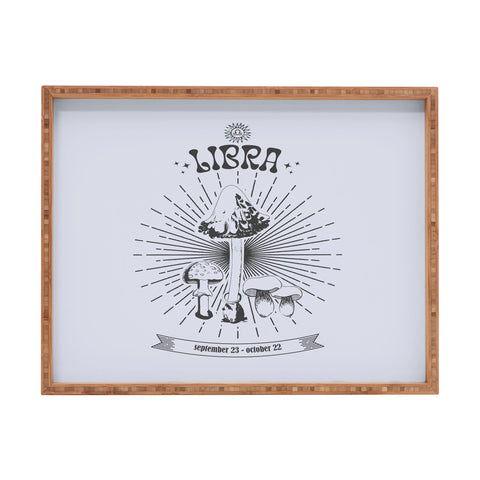 Emanuela Carratoni Mushrooms Zodiac Libra Rectangular Tray