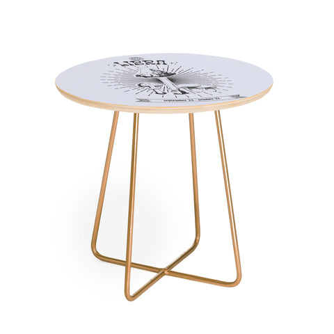 Emanuela Carratoni Mushrooms Zodiac Libra Round Side Table