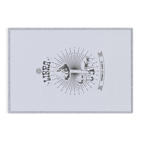 Emanuela Carratoni Mushrooms Zodiac Libra Outdoor Rug