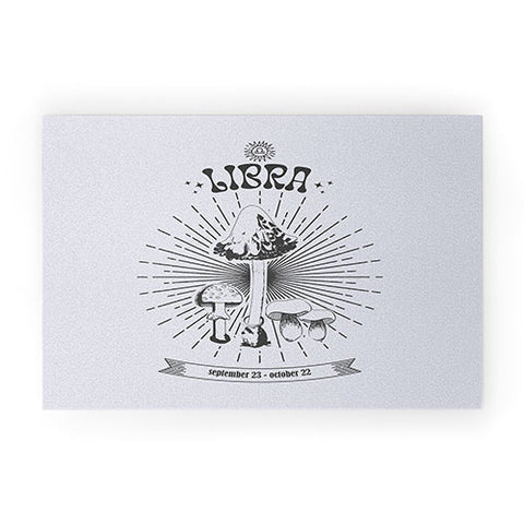 Emanuela Carratoni Mushrooms Zodiac Libra Welcome Mat