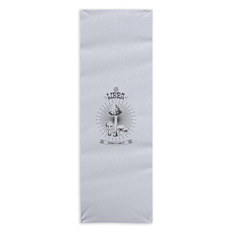 Emanuela Carratoni Mushrooms Zodiac Libra Yoga Towel