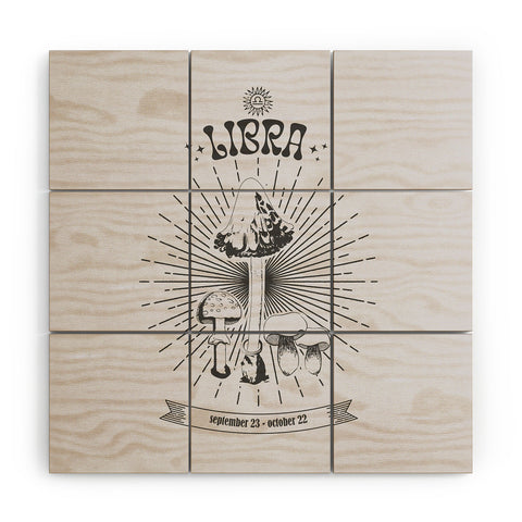 Emanuela Carratoni Mushrooms Zodiac Libra Wood Wall Mural