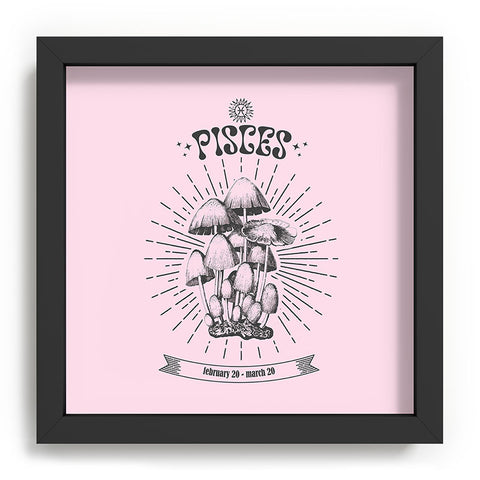 Emanuela Carratoni Mushrooms Zodiac Pisces Recessed Framing Square