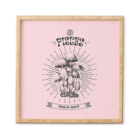 Emanuela Carratoni Mushrooms Zodiac Pisces Framed Wall Art