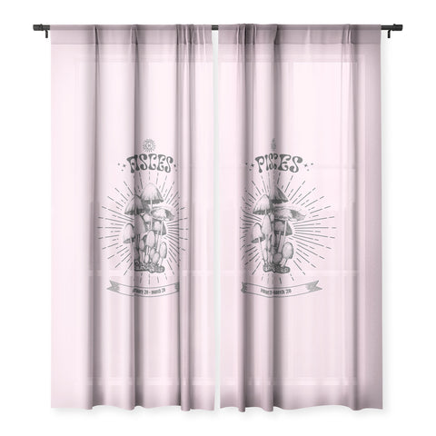 Emanuela Carratoni Mushrooms Zodiac Pisces Sheer Non Repeat