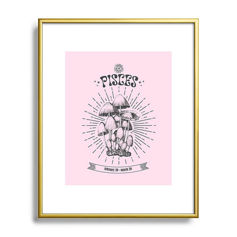 Emanuela Carratoni Mushrooms Zodiac Pisces Metal Framed Art Print
