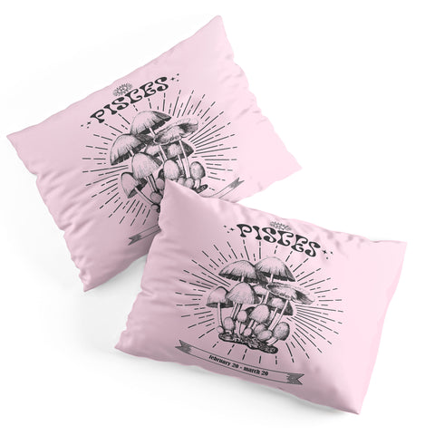 Emanuela Carratoni Mushrooms Zodiac Pisces Pillow Shams