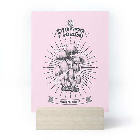 Emanuela Carratoni Mushrooms Zodiac Pisces Mini Art Print