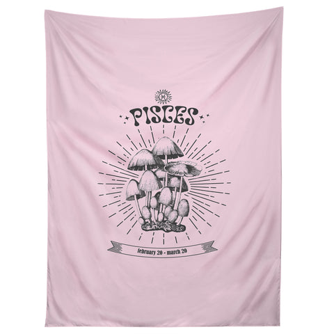 Emanuela Carratoni Mushrooms Zodiac Pisces Tapestry