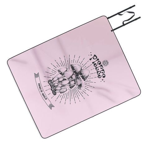 Emanuela Carratoni Mushrooms Zodiac Pisces Picnic Blanket