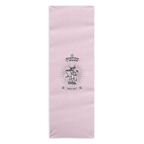 Emanuela Carratoni Mushrooms Zodiac Pisces Yoga Towel