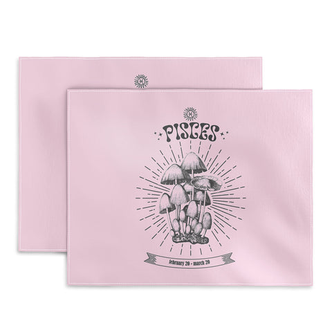 Emanuela Carratoni Mushrooms Zodiac Pisces Placemat