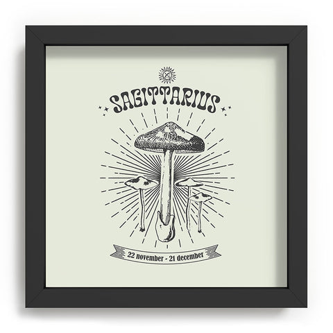 Emanuela Carratoni Mushrooms Zodiac Sagittarius Recessed Framing Square