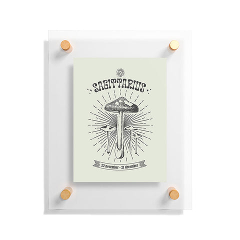 Emanuela Carratoni Mushrooms Zodiac Sagittarius Floating Acrylic Print