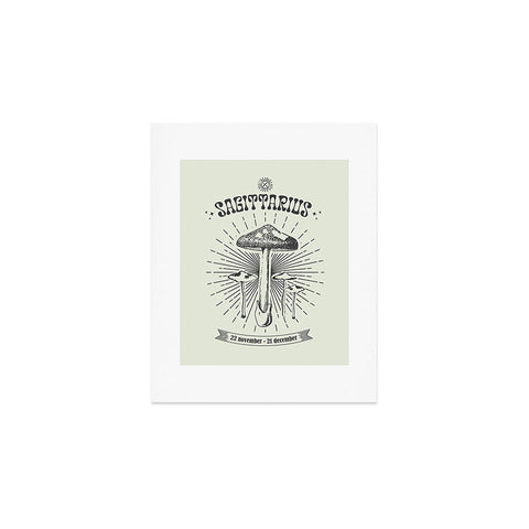 Emanuela Carratoni Mushrooms Zodiac Sagittarius Art Print
