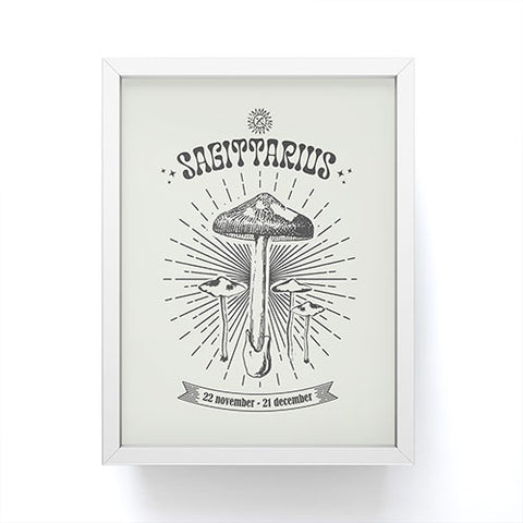 Emanuela Carratoni Mushrooms Zodiac Sagittarius Framed Mini Art Print