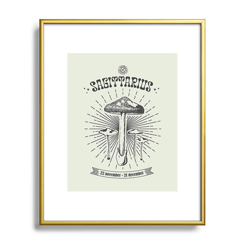 Emanuela Carratoni Mushrooms Zodiac Sagittarius Metal Framed Art Print