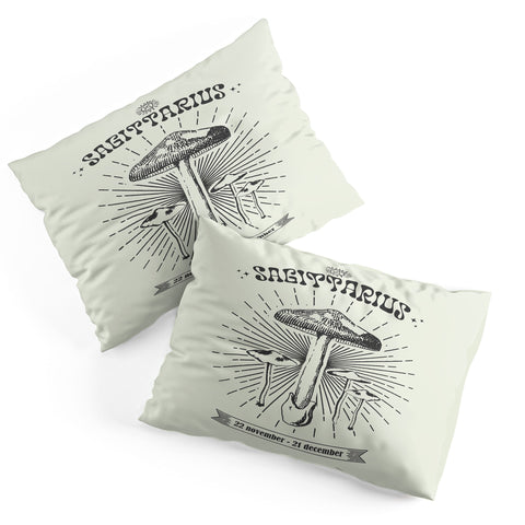 Emanuela Carratoni Mushrooms Zodiac Sagittarius Pillow Shams