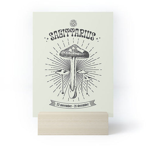 Emanuela Carratoni Mushrooms Zodiac Sagittarius Mini Art Print