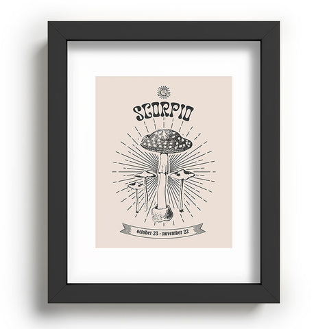 Emanuela Carratoni Mushrooms Zodiac Scorpio Recessed Framing Rectangle