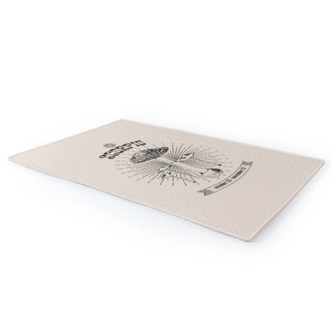 Emanuela Carratoni Mushrooms Zodiac Scorpio Area Rug